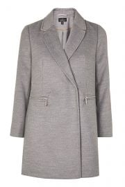 Zip grey coat at Topshop